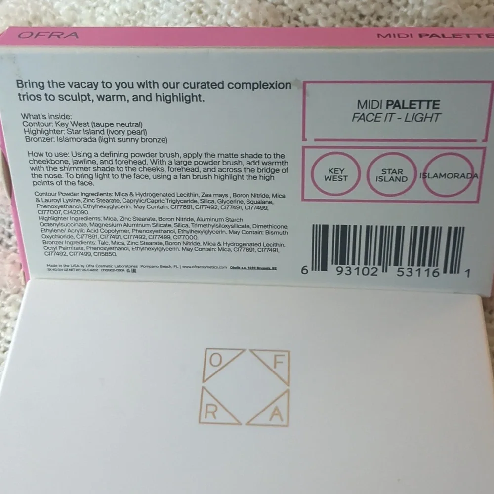 OFRA Face It Midi Palette in LIGHT, 12g/042oz(3x 4g/0.14)